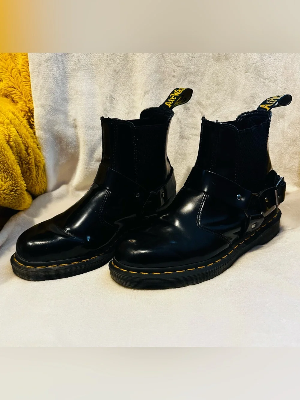 Dr. Martens Wincox Black Boots Women’s Size 8 Biker Moto Motorcycle Punk Grunge